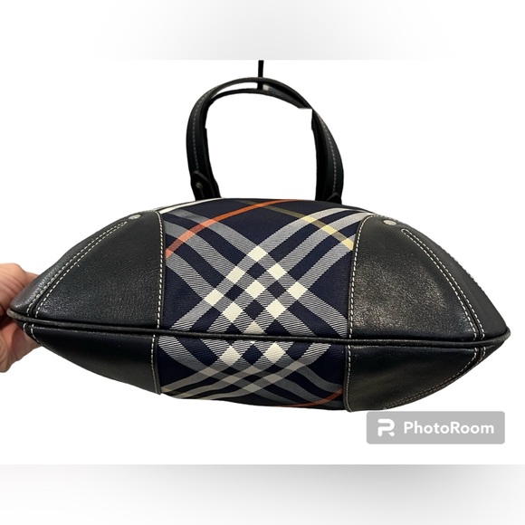 Burberry Blue Plaid Shoulder Bag w/COA - Picture 3 of 11